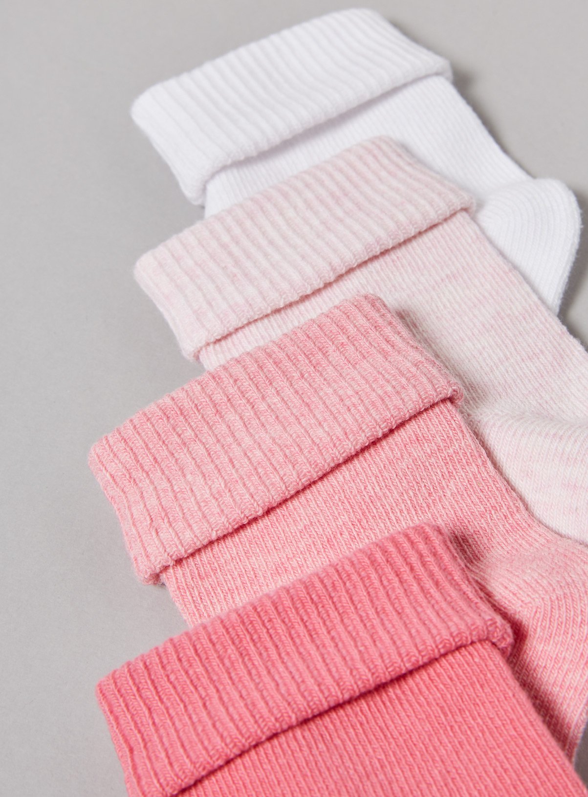 Pink Roll Top Socks 4 Pack Review