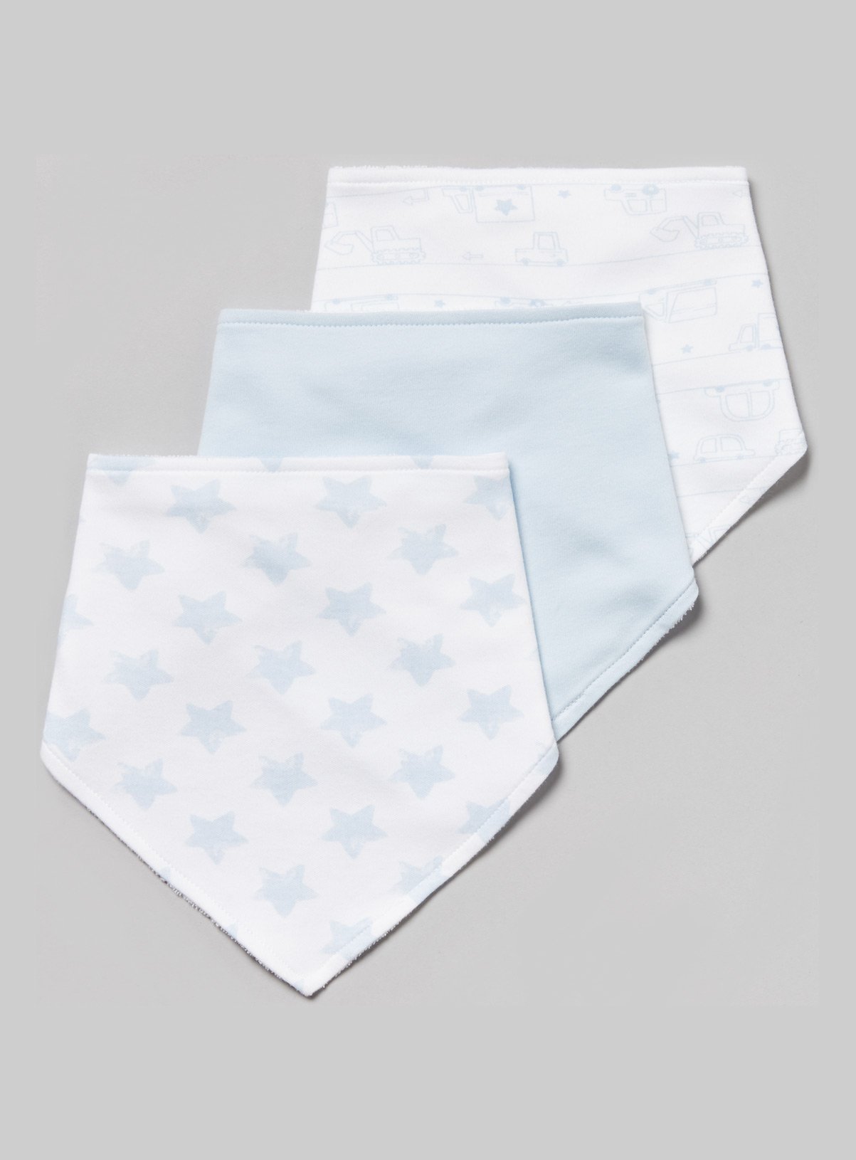 White & Blue Star Print Hanky Bibs 3 Pack Review