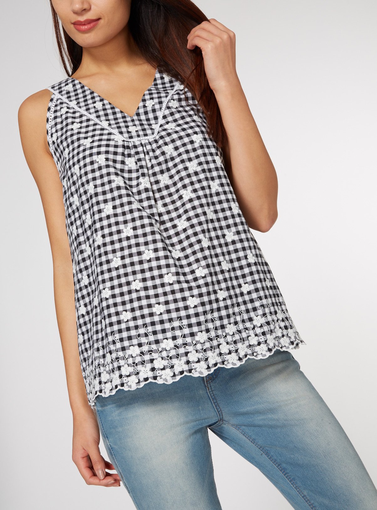 Gingham Sleeveless Top Review