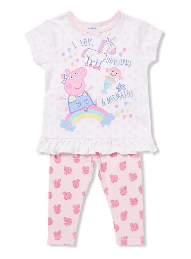 Baby Girls Peppa Pig Pyjamas & Fleece Dressing Gown 3 Piece Set 1-5 Years NEW 
