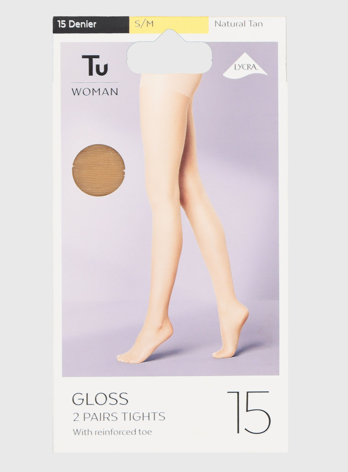 Natural Tan Gloss 15 Denier Tights 2 Pack Review