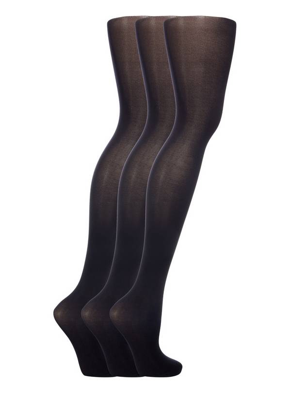 Buy Black 40 Denier Opaque Tights 3 Pack - M/L, Tights