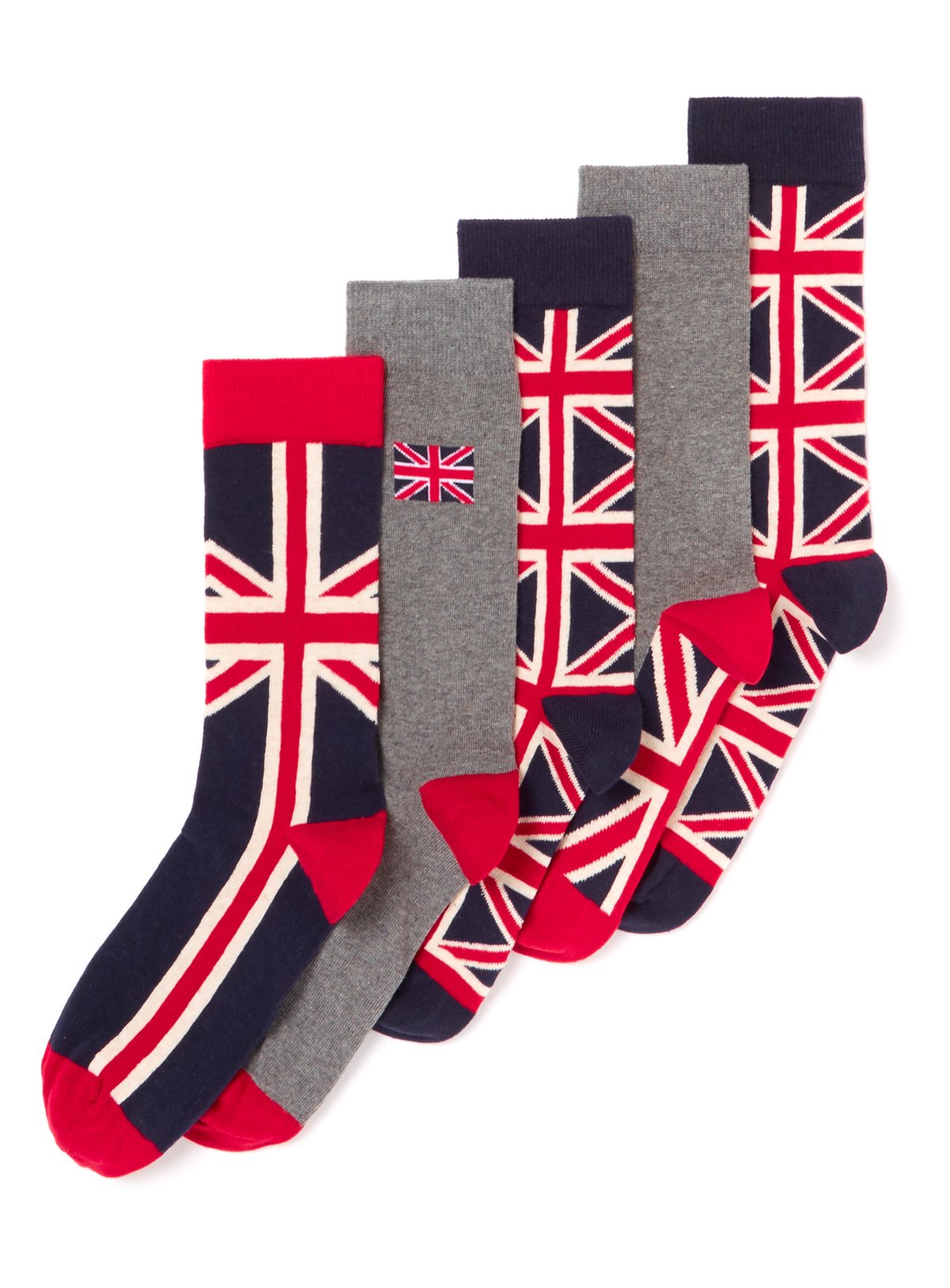 Multicoloured Union Jack Stay Fresh Socks 5 Pack Review