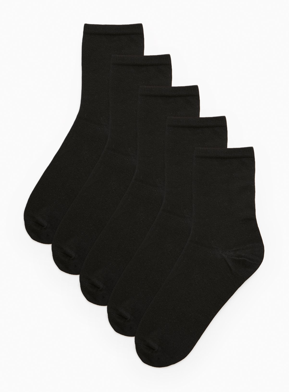 Black Supersoft Modal Socks 5 Pack 4-8 - Image 1 thumbnail