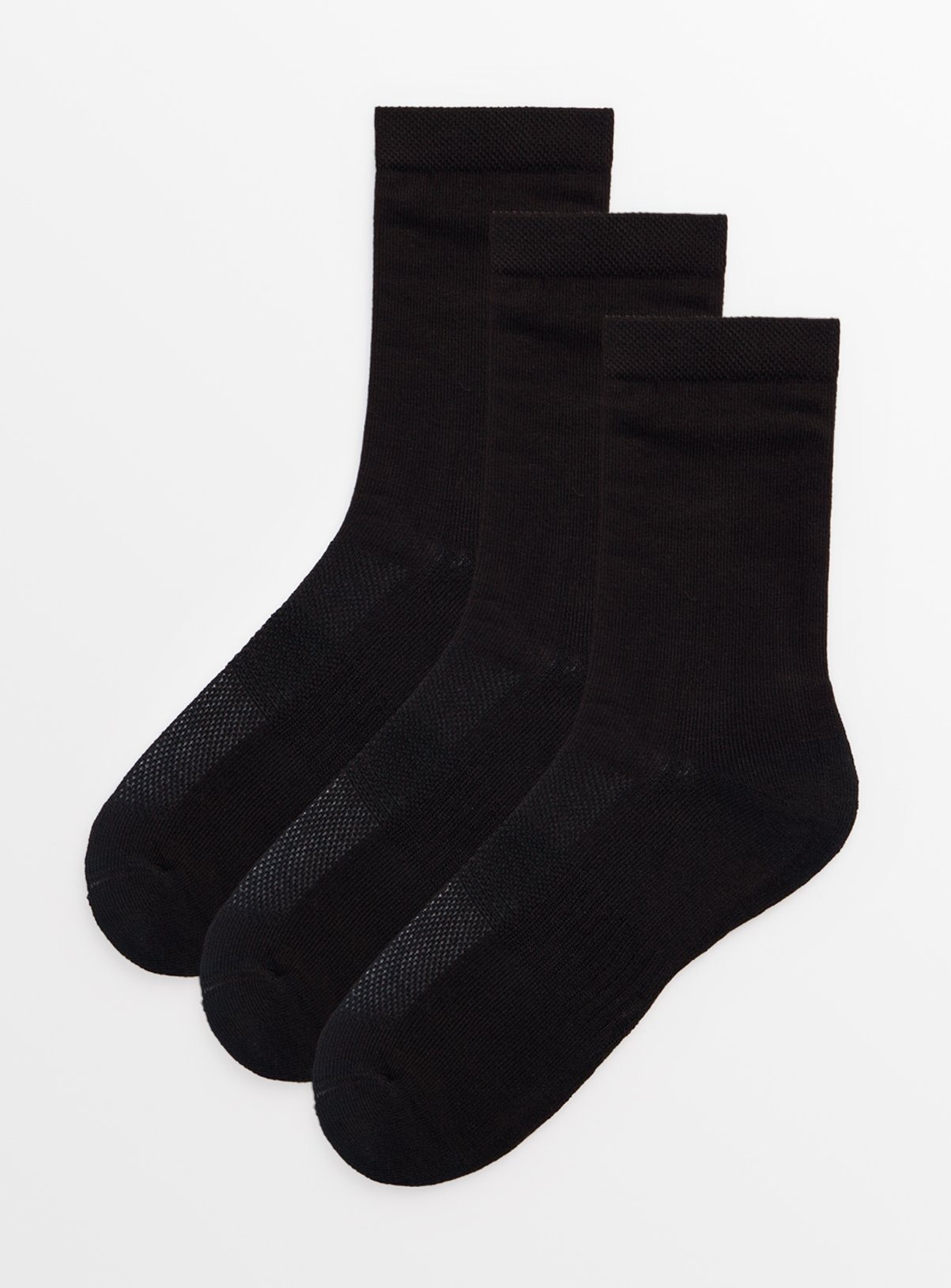 Black Ultimate Comfort Socks 3 Pack 4-8 - Image 1 thumbnail