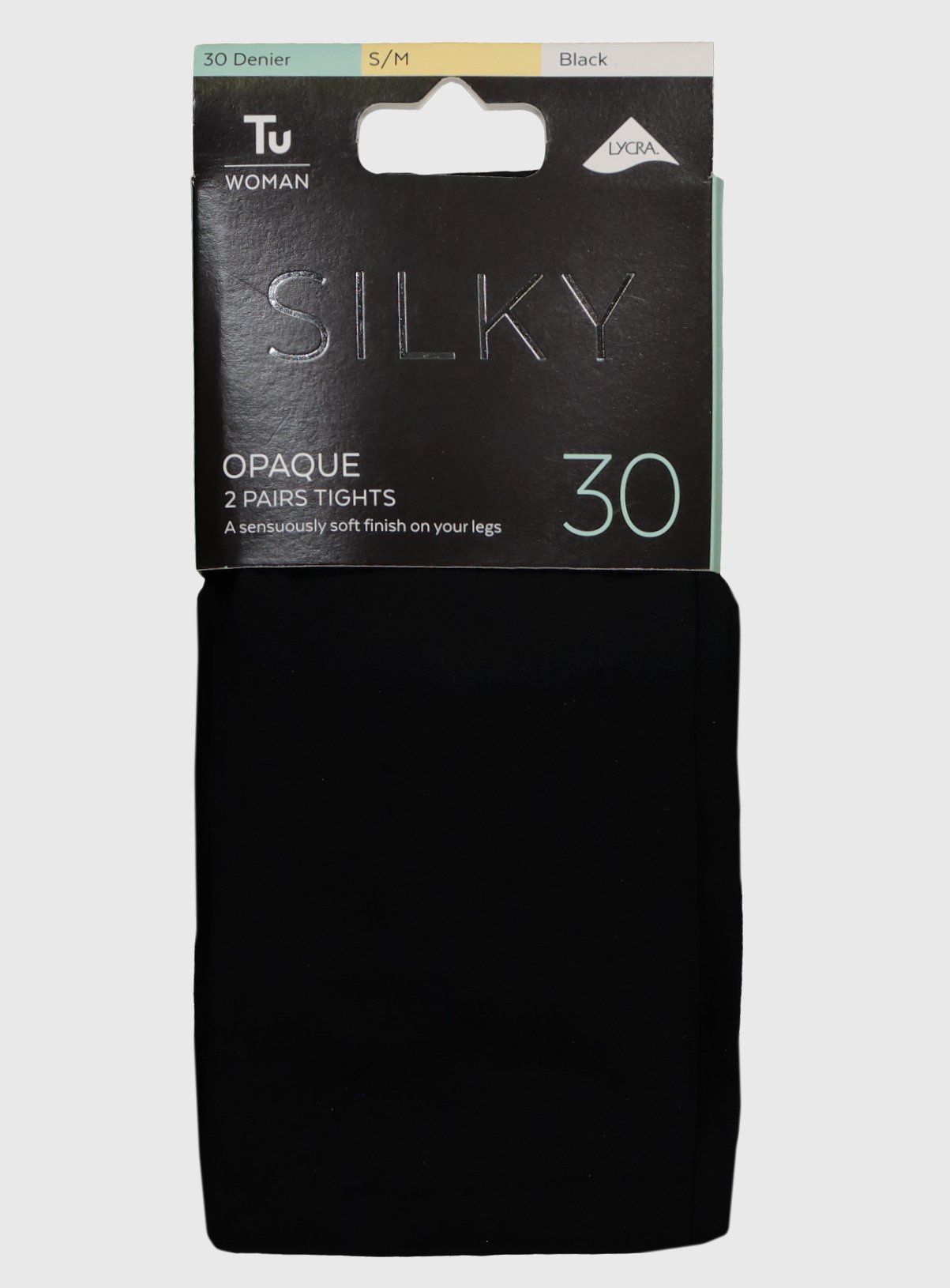 Black 30 Denier Silky Opaque Tights 2 Pack Review