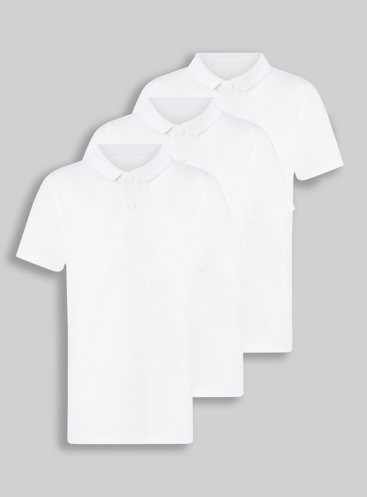 White Unisex Slim Fit Polo Shirts 3 Pack Review