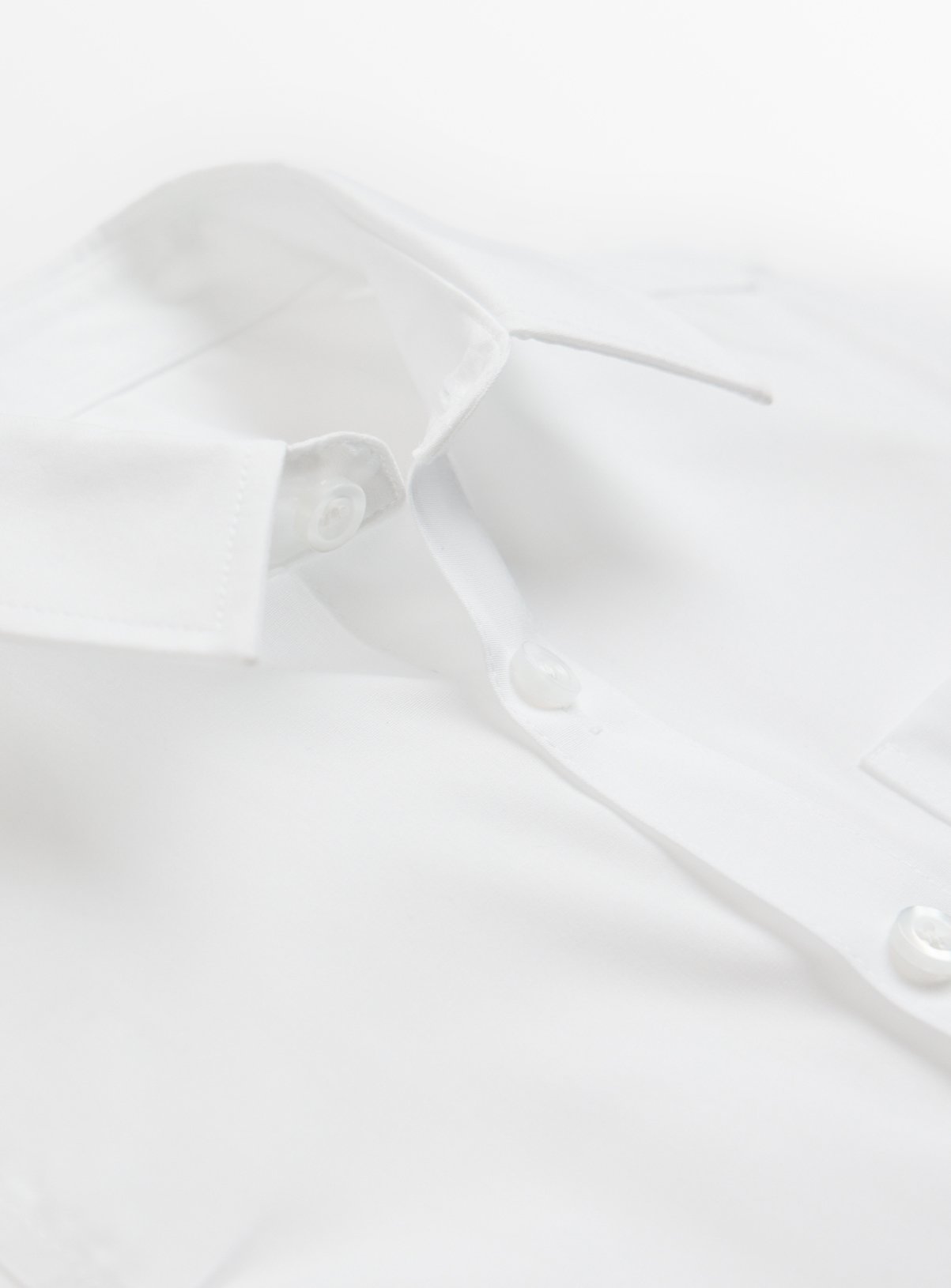 White Polyester Cotton Blend Generous Fit Short Sleeve Shirts 3 Pack 12 years - Image 2 thumbnail