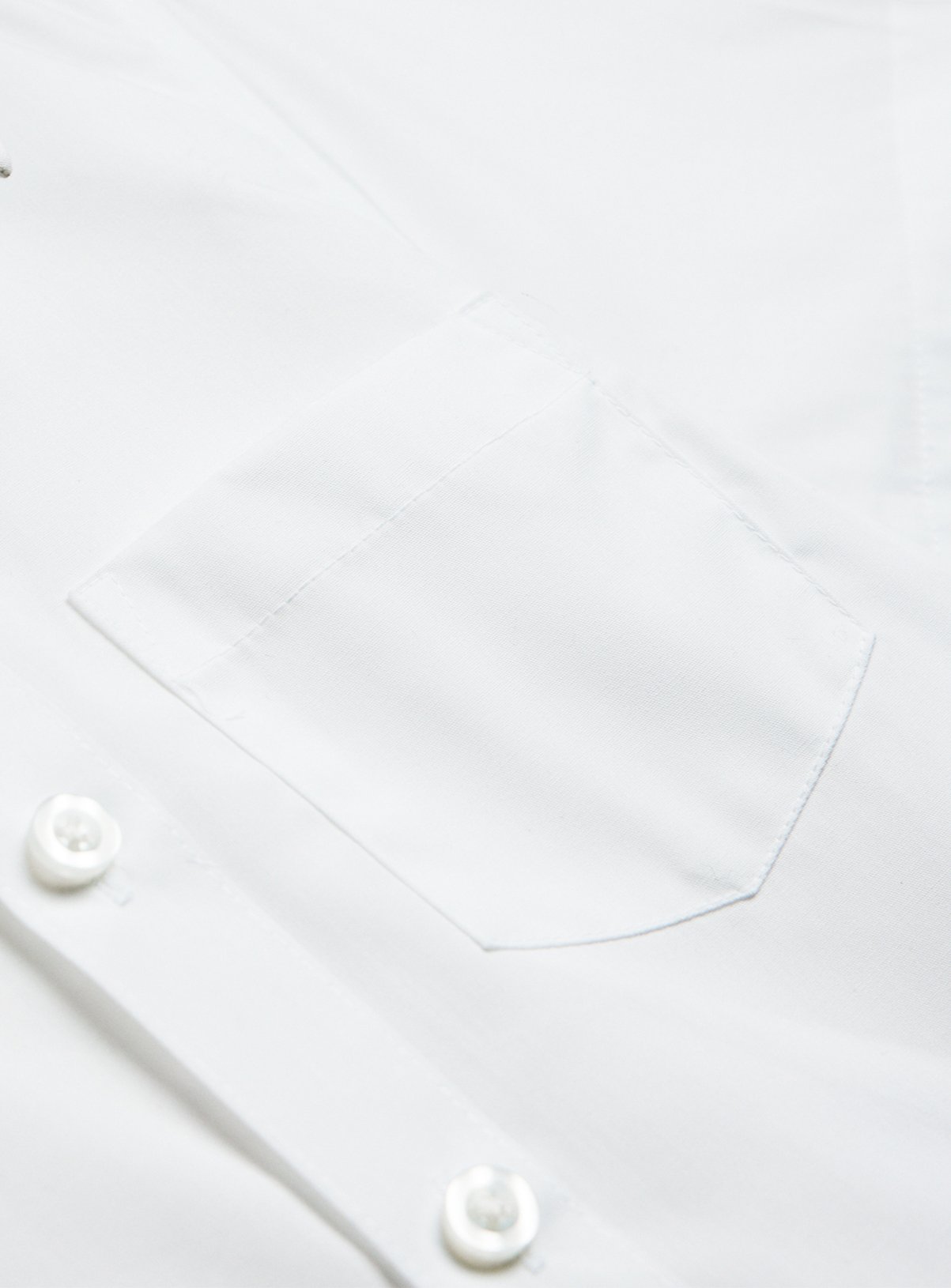 White Polyester Cotton Blend Generous Fit Short Sleeve Shirts 3 Pack 12 years - Image 3 thumbnail