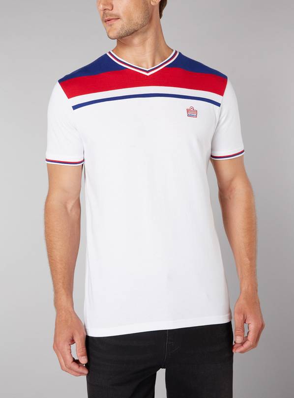 White Football Classic Stripe T-Shirt - XXXL