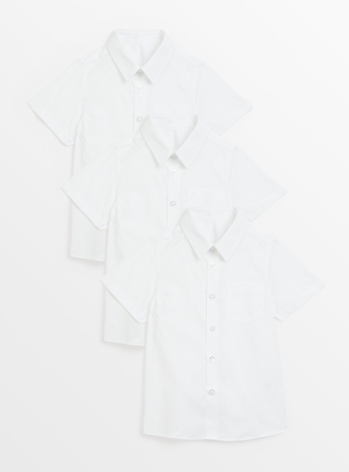 White Short Sleeve Slim Fit Shirts 3 Pack Review