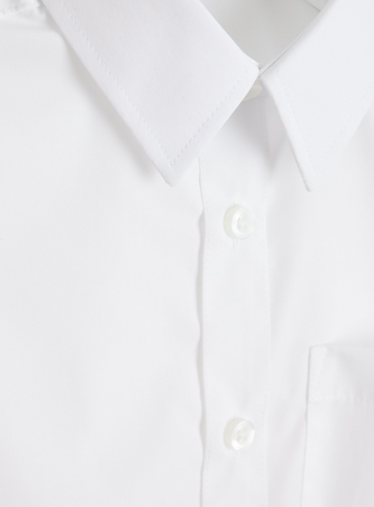 3 Pack Unisex White Slim Fit Short Sleeve Shirts  6 years - Image 2 thumbnail