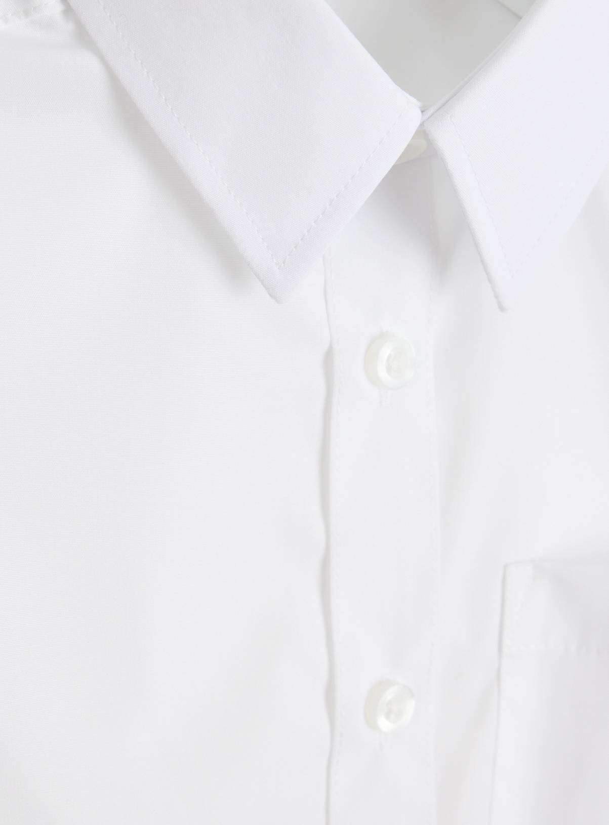 3 Pack Unisex White Slim Fit Short Sleeve Shirts  6 years - Image 2