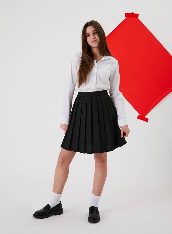 Buy Black Permanent Pleat Skirt 11 years, School skirts