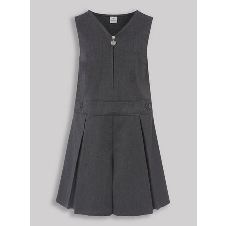 Grey Pleated Zip Front Playsuit - 3 years