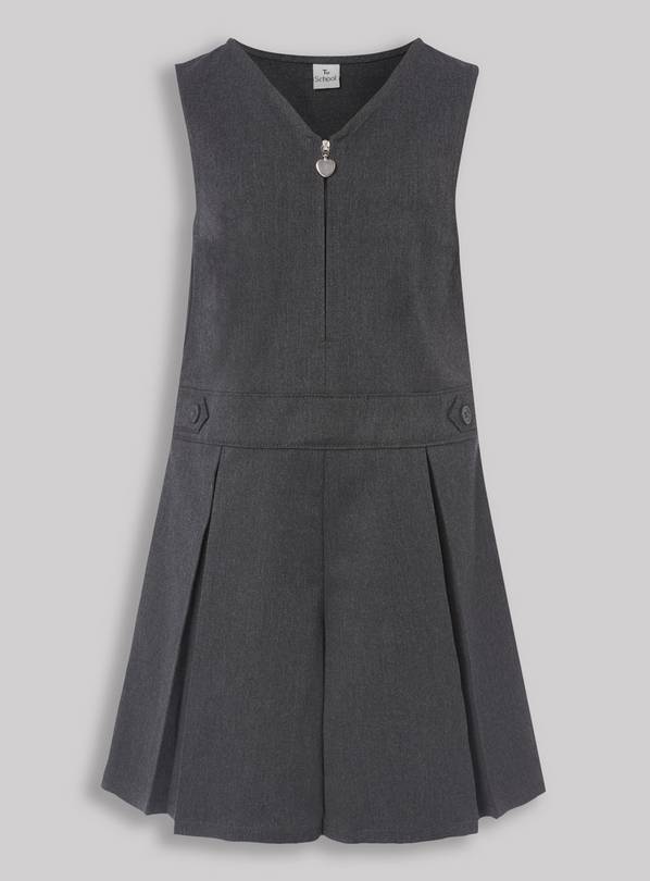 Grey Pleated Zip Front Playsuit 3 years