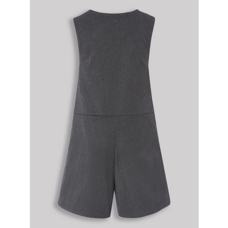 Grey Pleated Zip Front Playsuit - 3 years