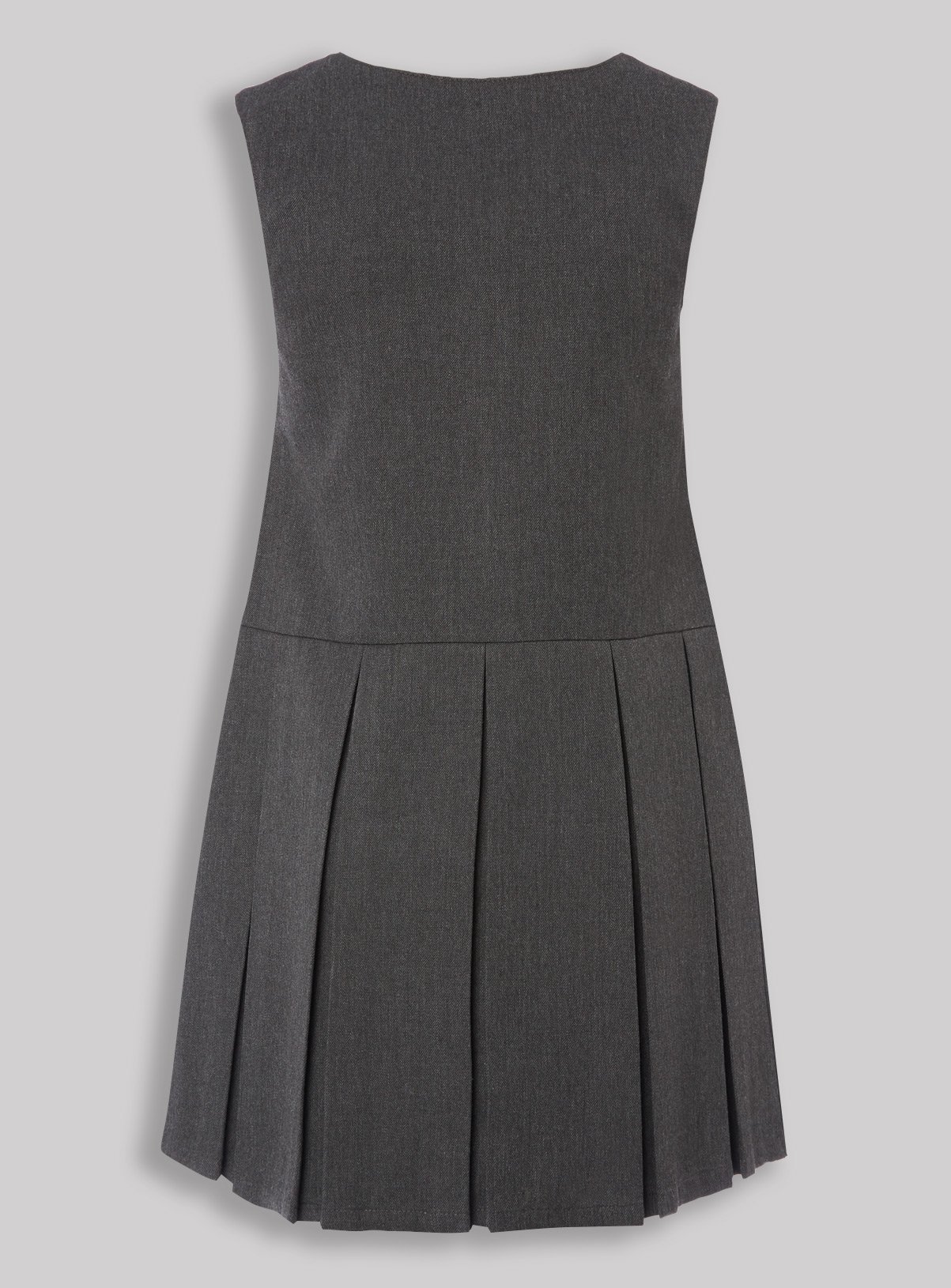 Grey Pleated Zip Front Pinafore Dress Review