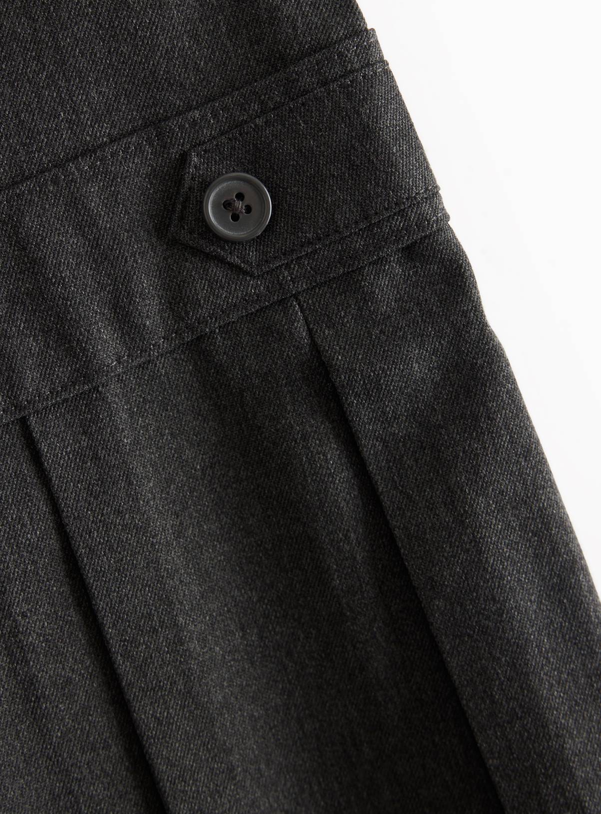 Grey Woven V Neck Half Zip Pinafore 7 years - Image 3