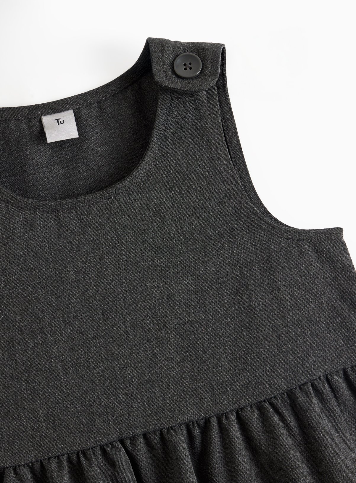 Buy Grey Empire Line Pinafore 3 years | School dresses | Tu