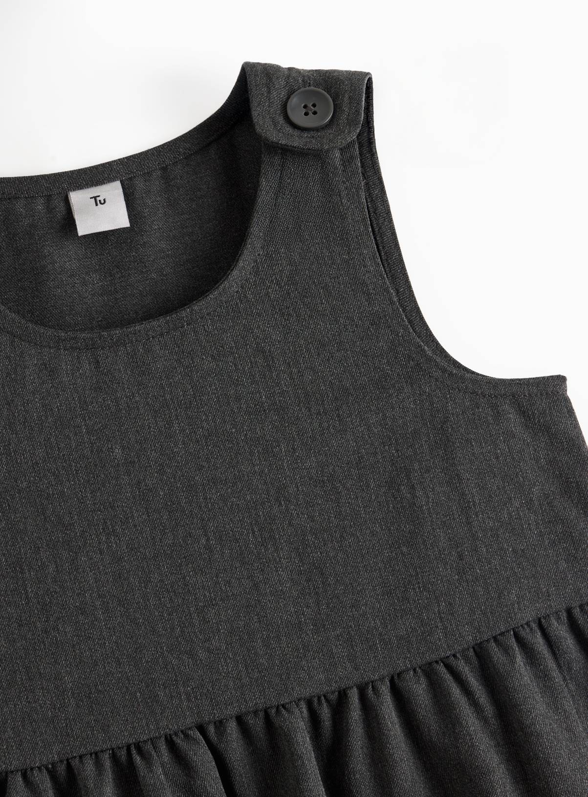 Grey Woven Empire Line Pinafore 7 years - Image 3