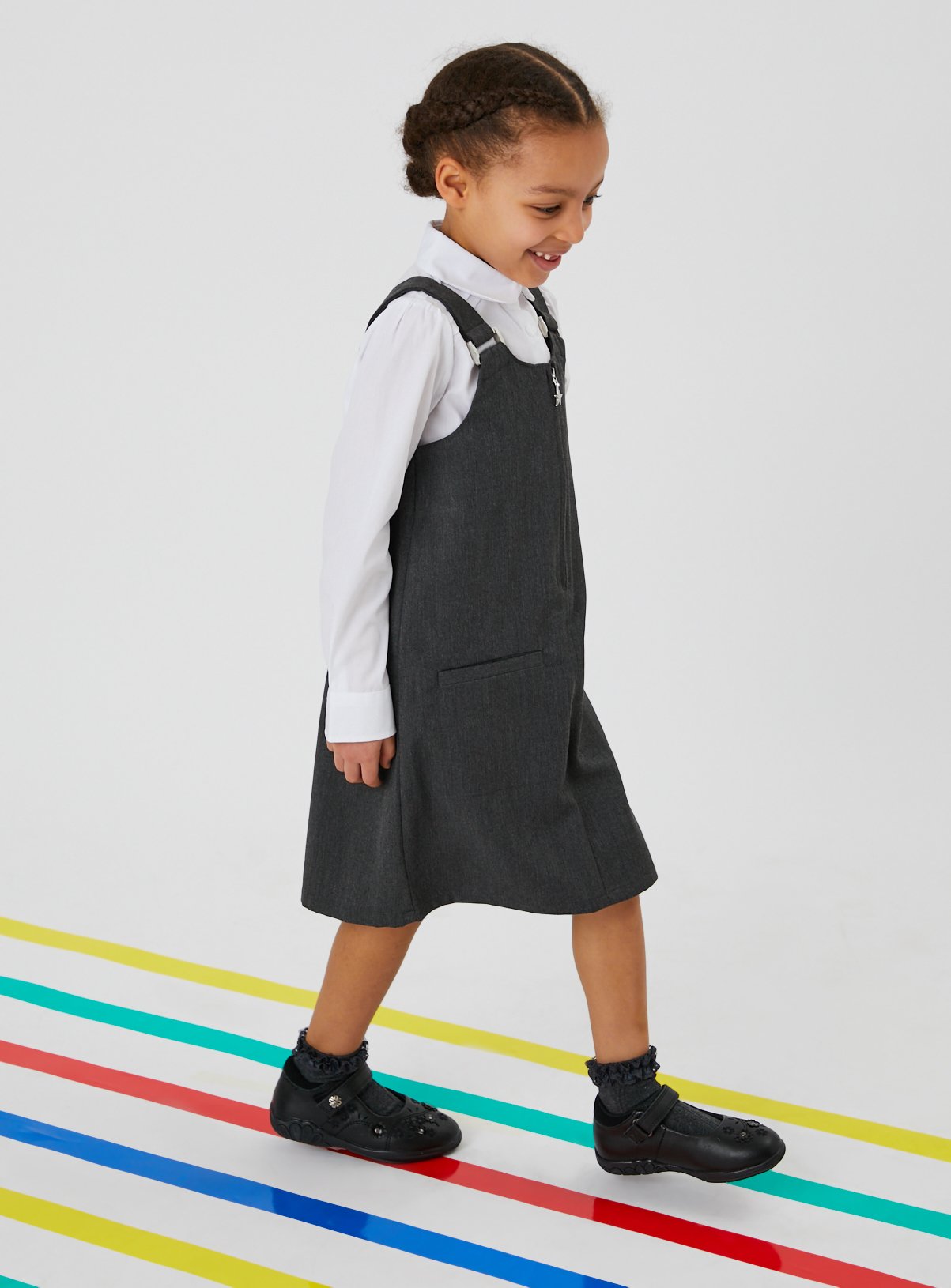 Grey Zip Front Pinafore Dress Review