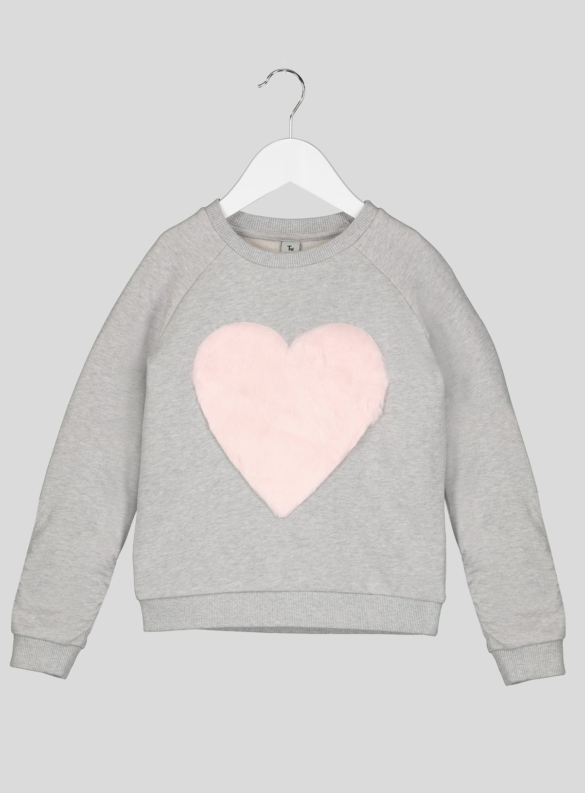 Grey Sweatshirt With Faux Heart Detail Review