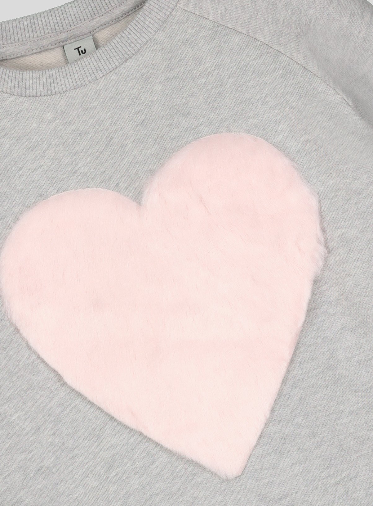 Grey Sweatshirt With Faux Heart Detail Review