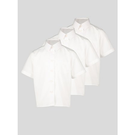 White Plus Fit Non Iron Shirts 3 Pack - 4 years