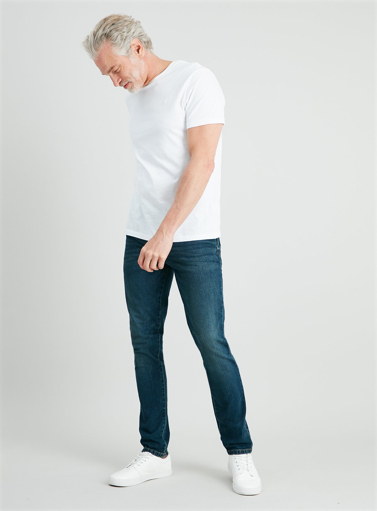 Blue Mid Wash Denim Skinny Fit Jeans With Stretch Review