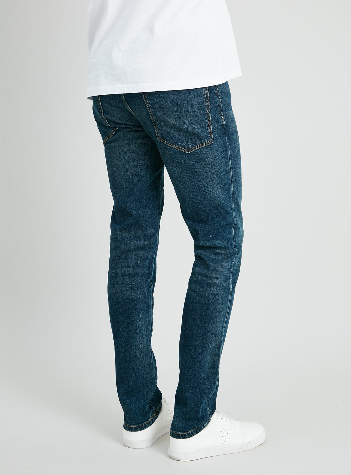 Blue Mid Wash Denim Skinny Fit Jeans With Stretch Review