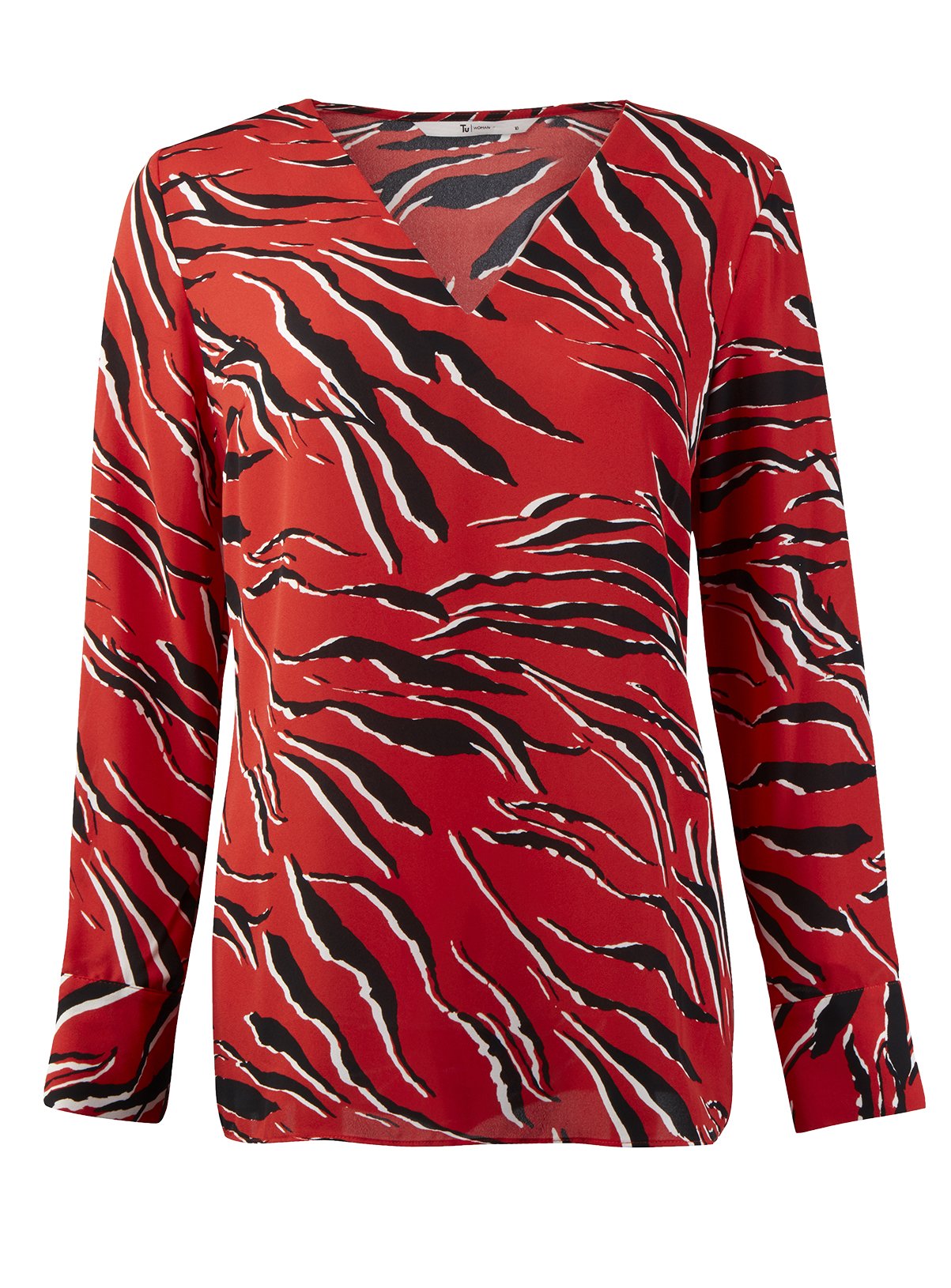 Red Animal Print Blouse Review