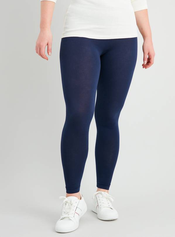 Navy & Black Leggings With Stretch 2 Pack - 24-26