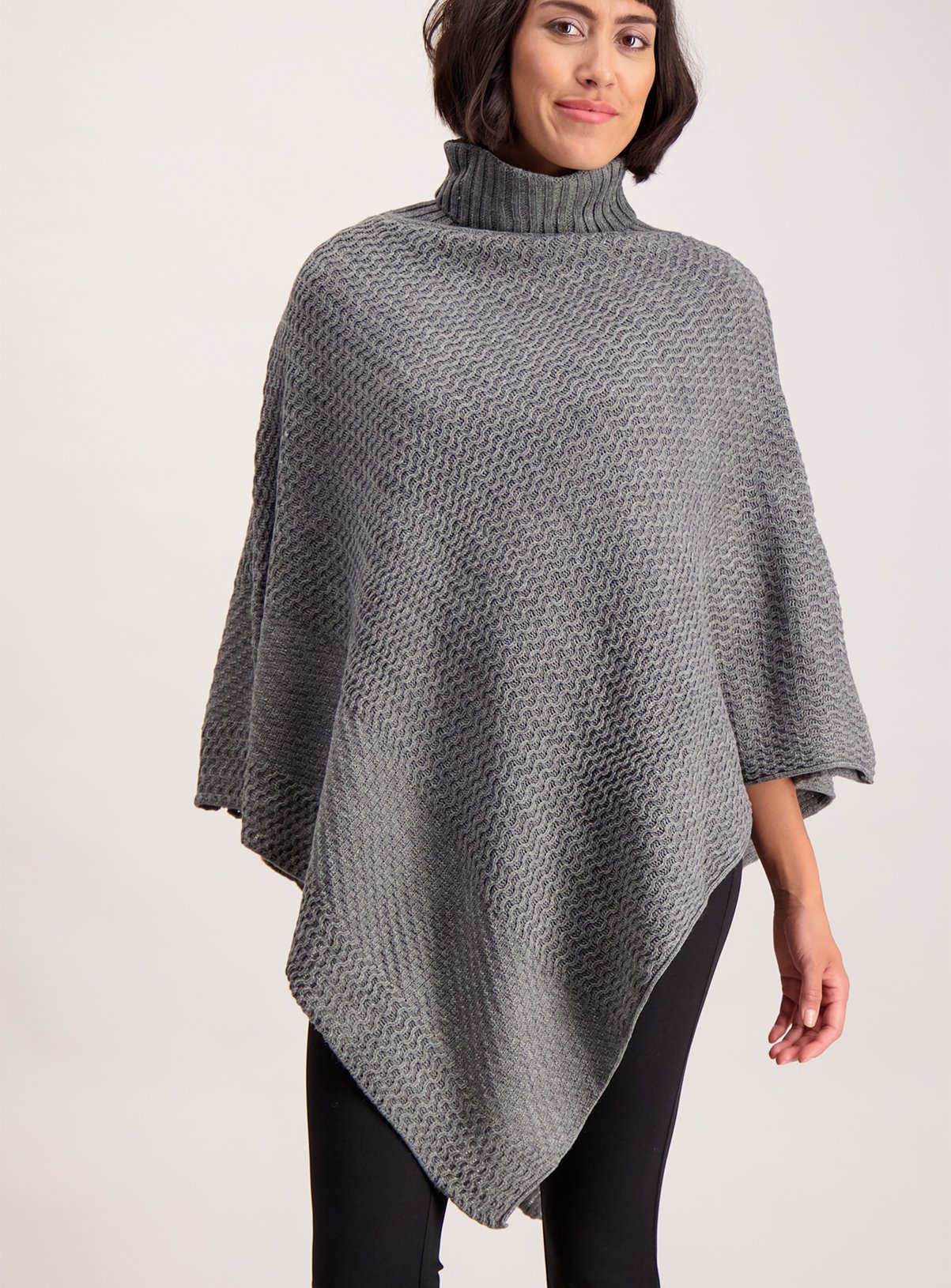 womens roll neck poncho