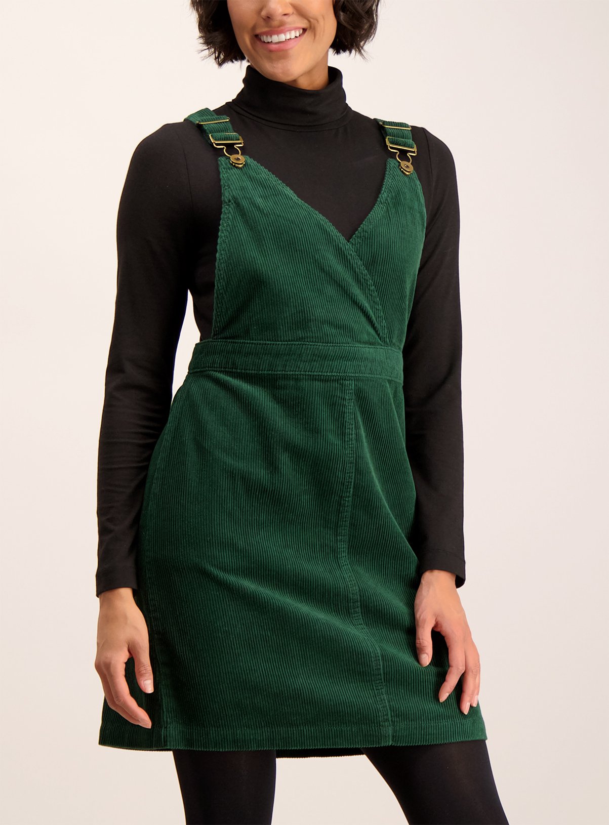 Online Exclusive Dark Green Corduroy Pinafore Dress Review