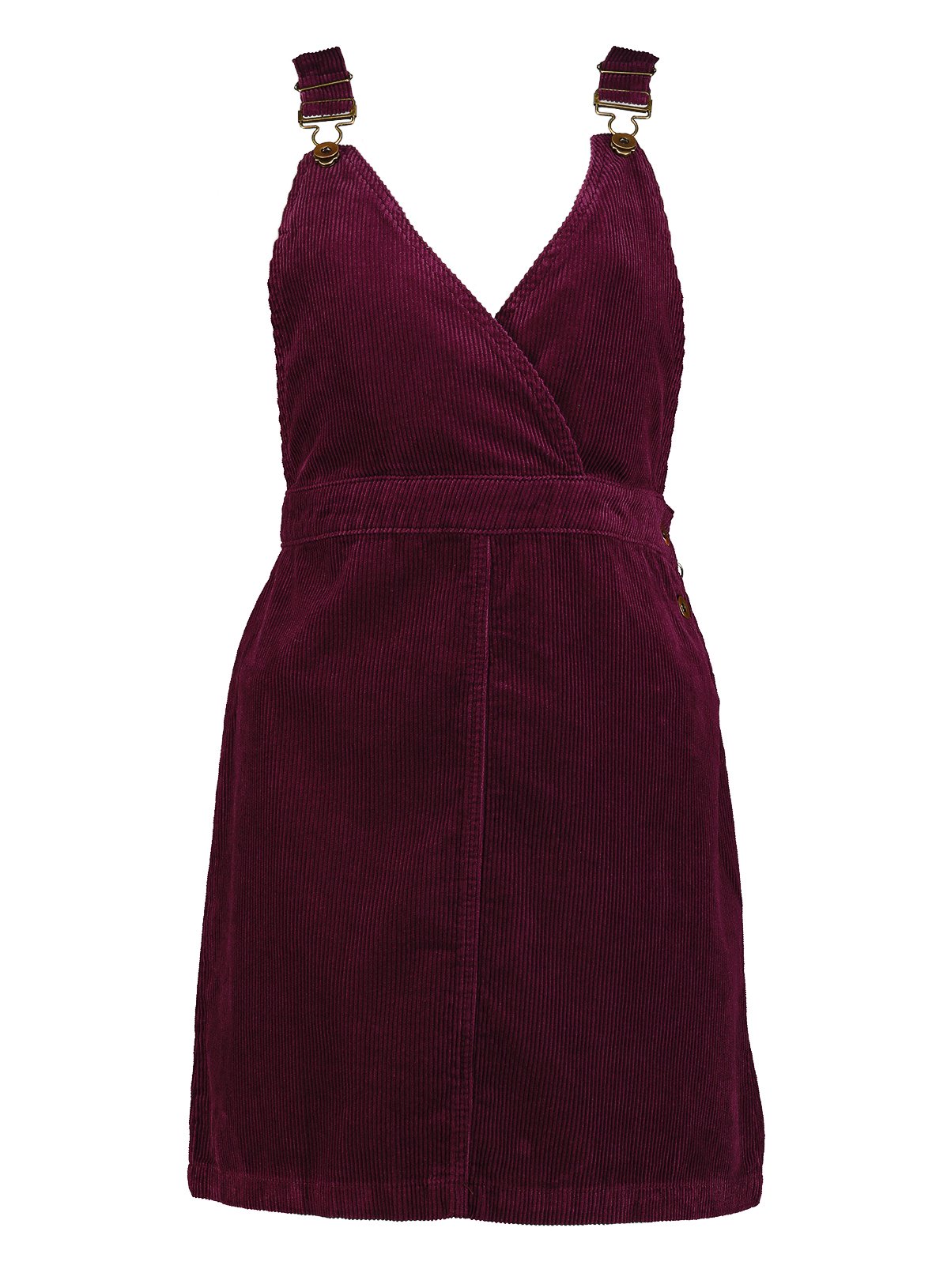 purple corduroy pinafore dress