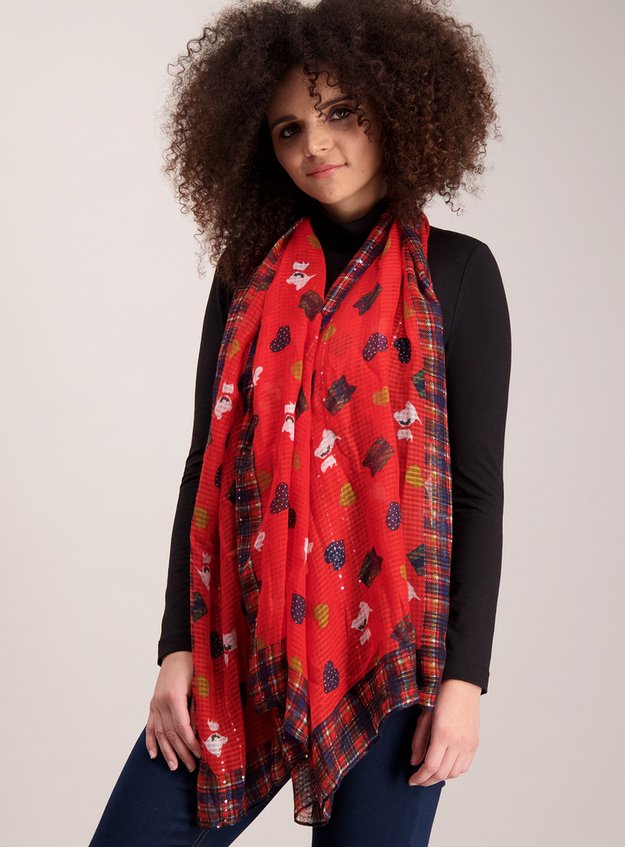 Great Price! 4 Colours Ladies Scarf Collection Scotty Dog Design 91499 