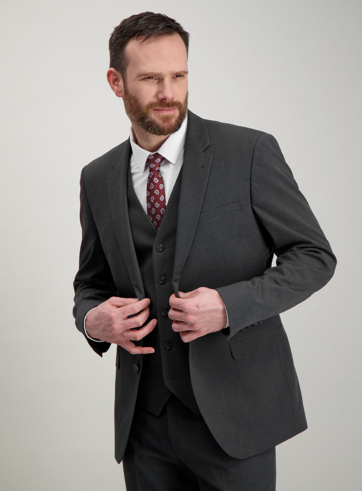 Charcoal Slim Fit Mini Texture Suit Jacket Review