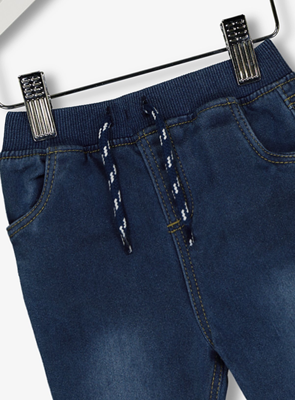 Blue Denim Rib Waist Jeans Review