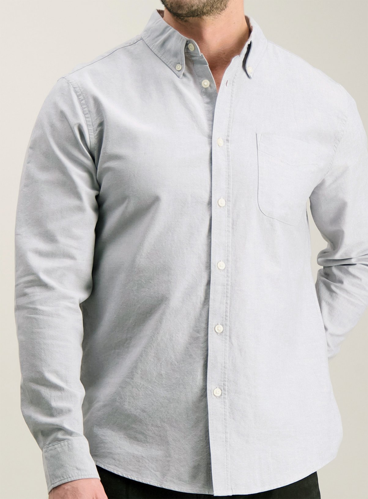 Online Exclusive Silver Grey Regular Fit Oxford Shirt Review