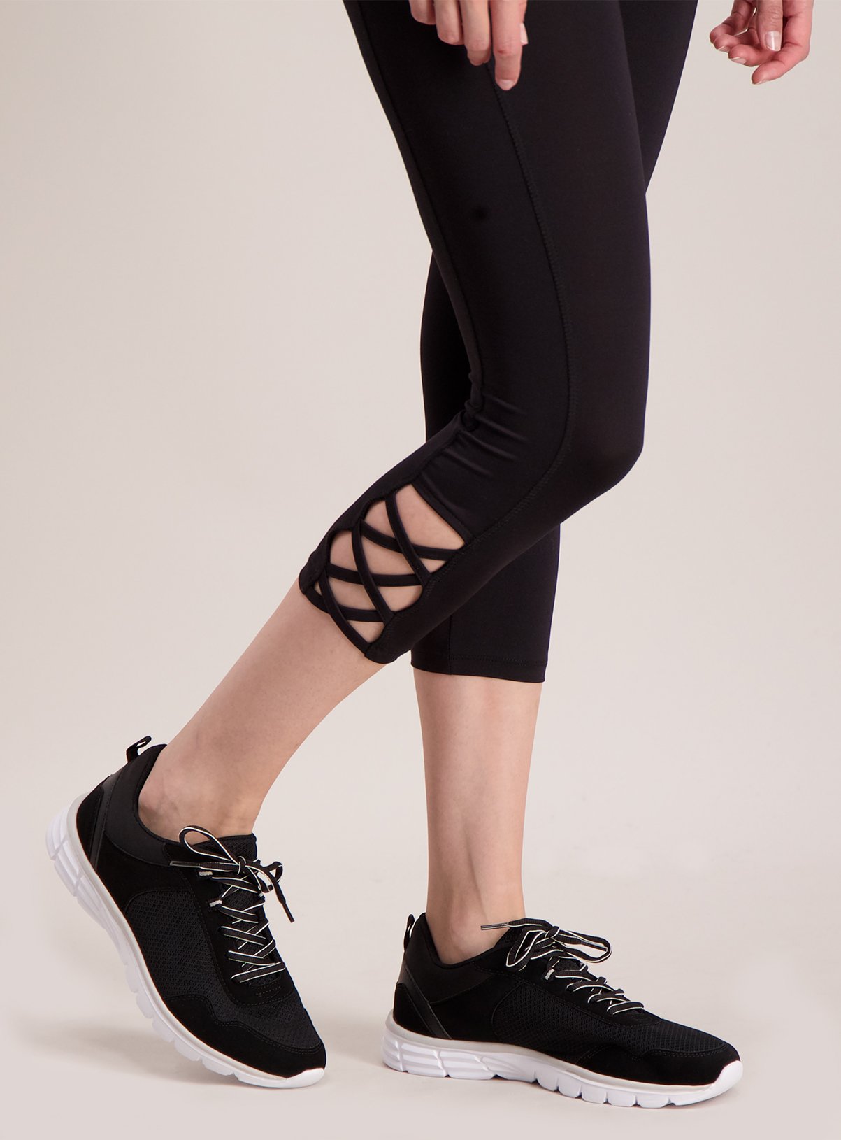 black lightweight trainers