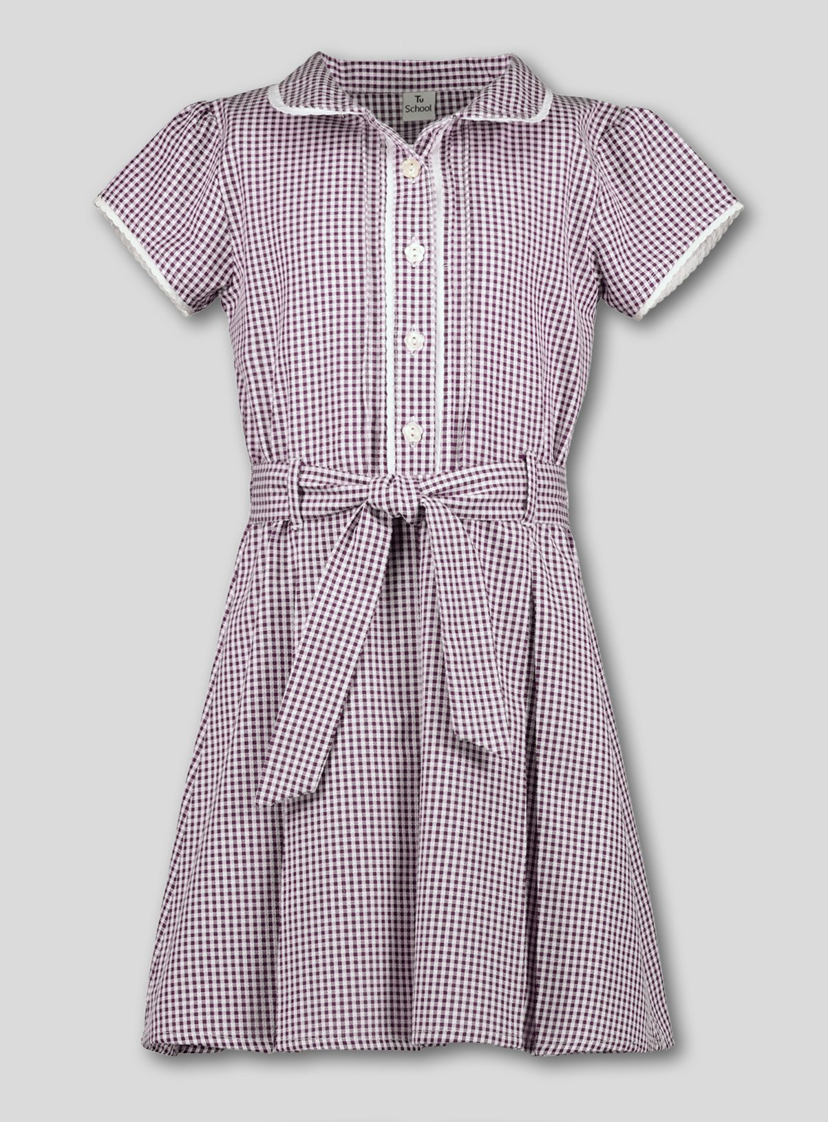 plus fit gingham school dress