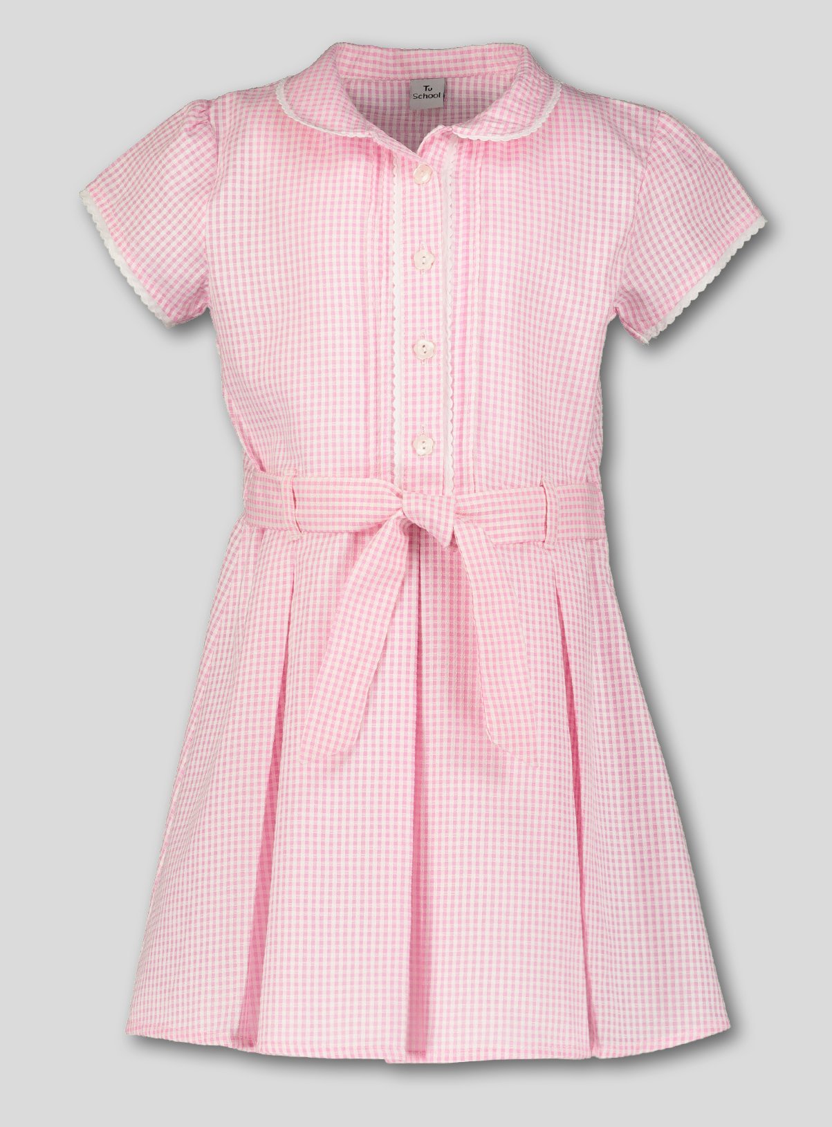 Pink Classic Gingham Plus Fit School Dress Review