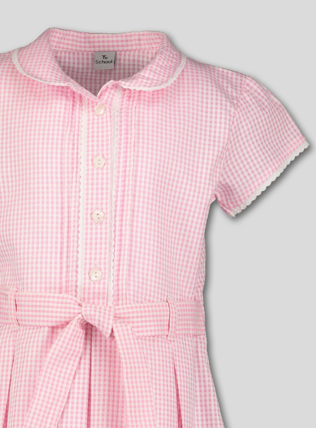 Pink Classic Gingham Plus Fit School Dress Review