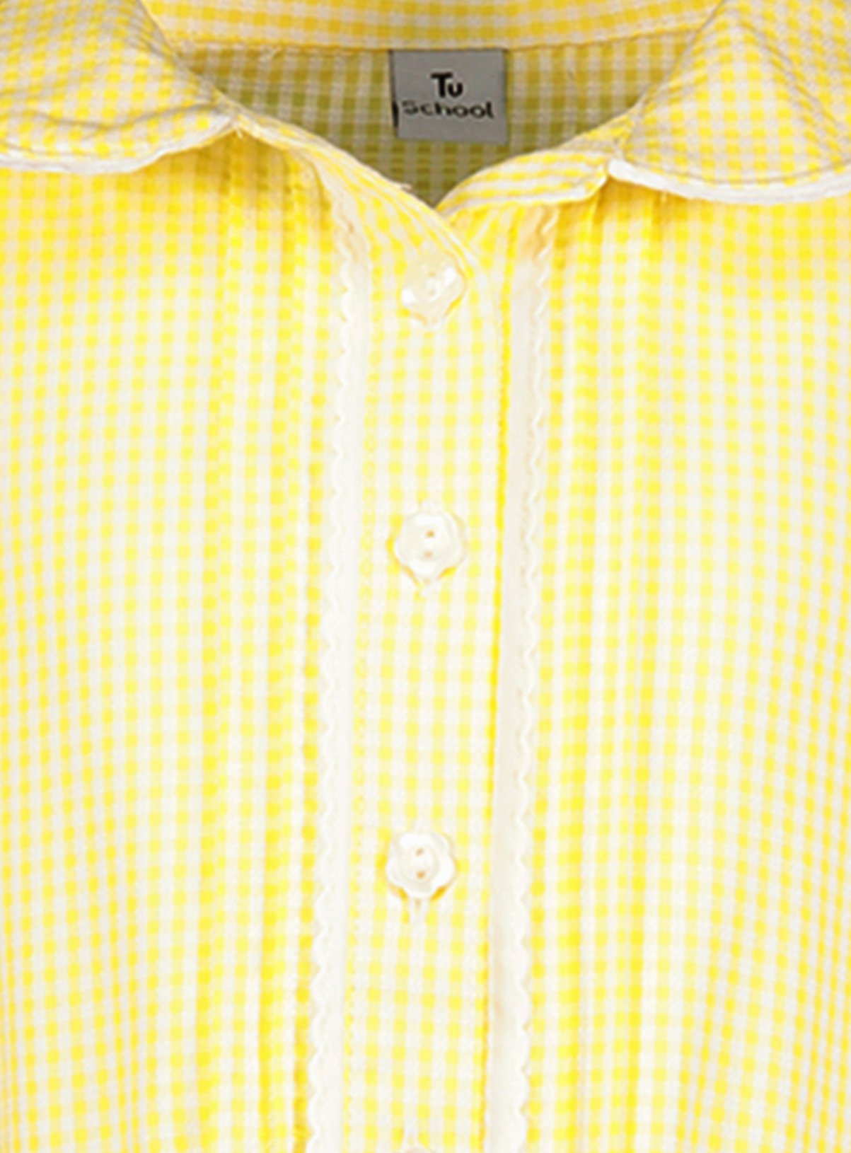 Yellow Classic Gingham Plus Fit School Dress Review