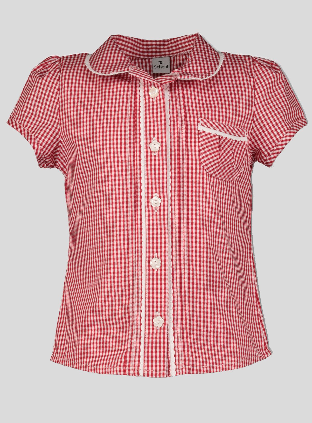 gingham school blouse