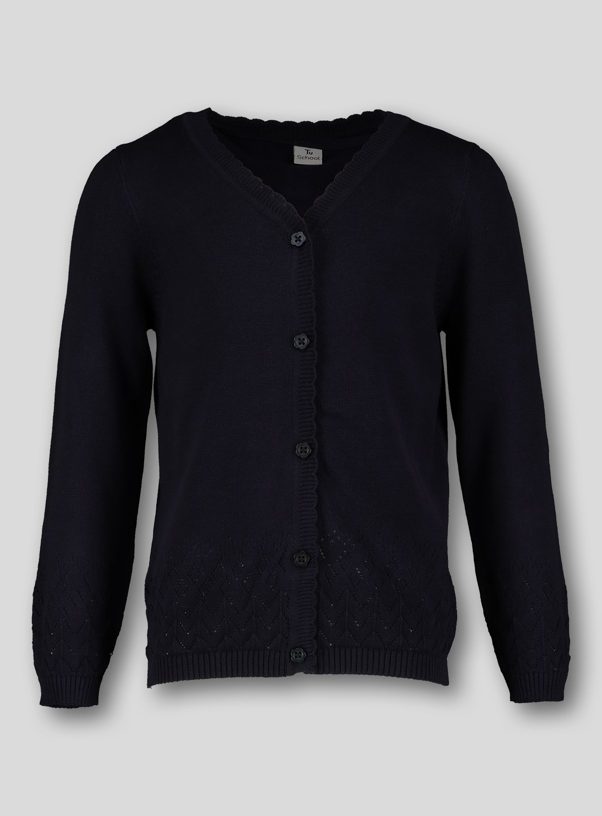 navy blue cardigan