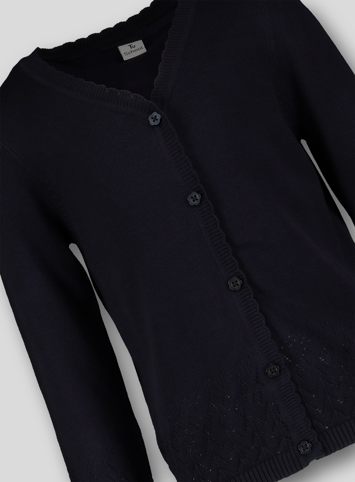 Navy Blue Pointelle Cardigan Review