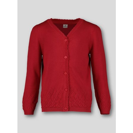 Red Pointelle Cardigan - 9 years