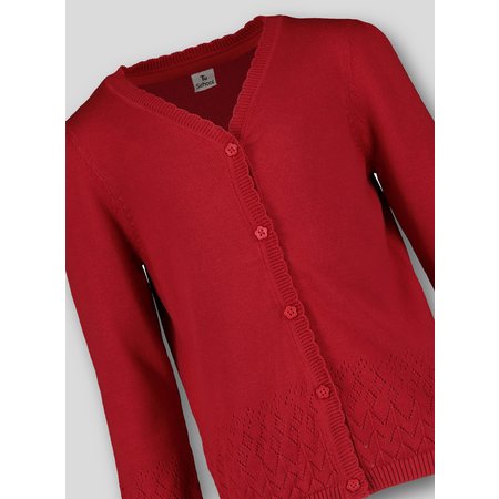 Red Pointelle Cardigan - 9 years